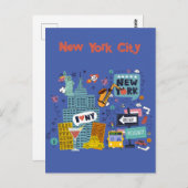 ニューヨーク市郵便はがき ポストカード (正面/裏面)