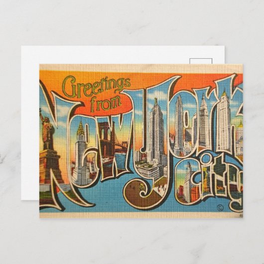 ニューヨーク市郵便はがき ポストカード (正面/裏面)