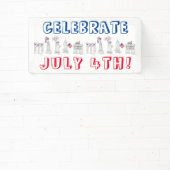 ニューヨーク市7月花火大会祝第4回 横断幕 (インサイチュ)