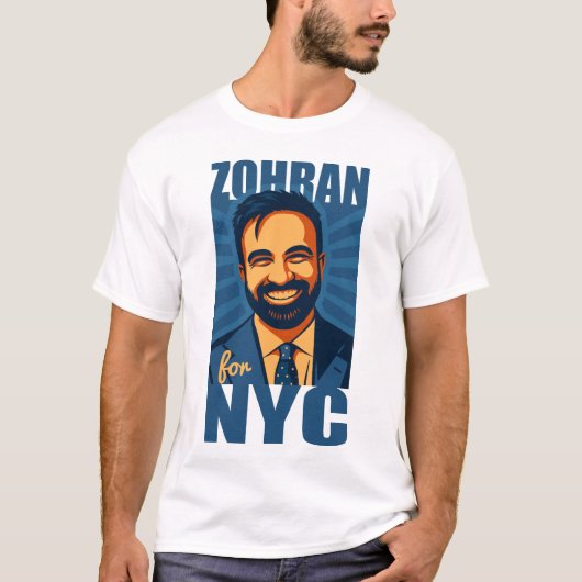 ニューヨーク市 の ゾーラン・マムダニ Tシャツ (正面)