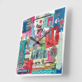 ニューヨーク市 スクエア壁時計 (傾斜)