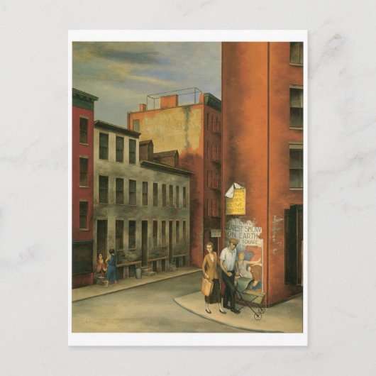 ニューヨーク市、チャンバーズ通りのビュー1936 ポストカード (正面)