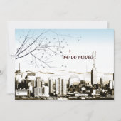 ニューヨーク市/ツインタワーのスカイライン/動くアナウンス 案内状 (正面)