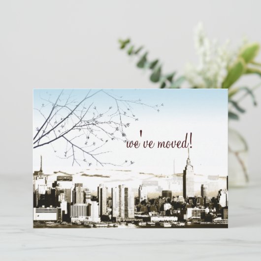 ニューヨーク市/ツインタワーのスカイライン/動くアナウンス 案内状 (スタンド正面)