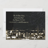 ニューヨーク市/ツインタワーのスカイライン/動くアナウンス 案内状 (裏面)