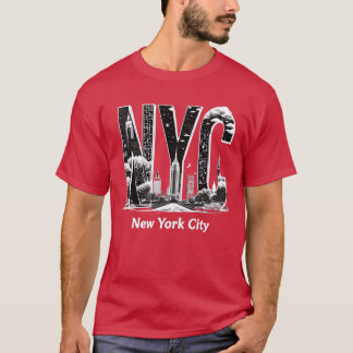 ニューヨーク市 ニューヨーク ニューヨークシティ スカイライン ニューヨーク Tシャツ