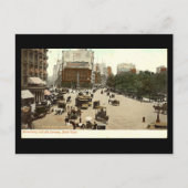 ニューヨーク市、ブロードウェイ&フィフスアベジ旧はがき ポストカード (正面)