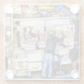 ニューヨーク市·ホットドッグ·ゴッド ガラスコースター (裏面)