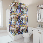 ニューヨーク市·ホットドッグ·ゴッド シャワーカーテン (インサイチュ)