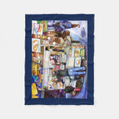 ニューヨーク市·ホットドッグ·ゴッド フリースブランケット (正面)