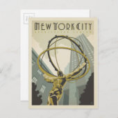 ニューヨーク市 |ロックフェラーセンター ポストカード (正面/裏面)