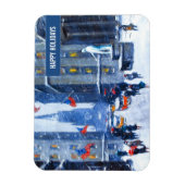 ニューヨーク市。冬。ファインアート マグネット (縦)