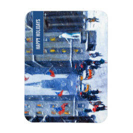 ニューヨーク市。冬。ファインアート マグネット