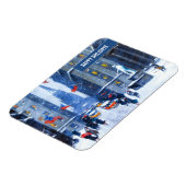 ニューヨーク市。冬。ファインアート マグネット (左側)