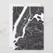 ニューヨーク市 黒と白の結婚式招待状 招待状 (裏面)