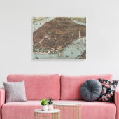 ニューヨーク市 | 1883 （カラーリトグラフ） キャンバスプリント (インサイチュ (リビング))