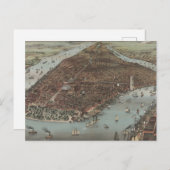 ニューヨーク市 | 1883 （カラーリトグラフ） ポストカード (正面/裏面)