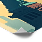 ニューヨーク市 -  24"x16" アールデコ調スカイラインポスター ポスター (角)