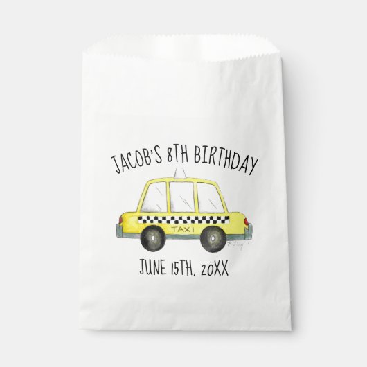 ニューヨーク市NYCイエロータクシーキャブバースデーパーティー フェイバーバッグ (正面)