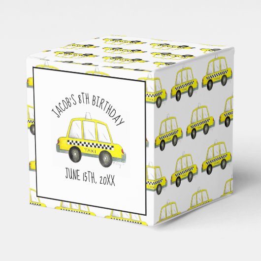 ニューヨーク市NYCイエロータクシーキャブバースデーパーティー フェイバーボックス (正面サイド)