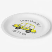 ニューヨーク市NYCイエロータクシーキャブバースデーパーティー ペーパープレート (アングル)