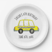 ニューヨーク市NYCイエロータクシーキャブバースデーパーティー ペーパープレート (正面)