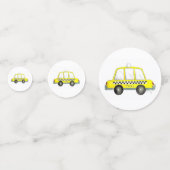 ニューヨーク市NYCイエロータク市松模様にシーキャブカー コンフェッティ (裏面)