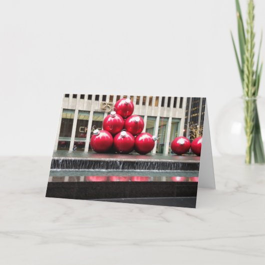 ニューヨーク市NYCクリスマスデコレーションシブザーブ シーズンカード (正面)