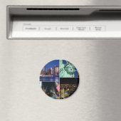 ニューヨーク市NYCコラージュ写真の街並 マグネット (インサイチュ (食洗機))