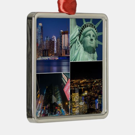 ニューヨーク市NYCコラージュ写真の街並 メタルオーナメント (右)