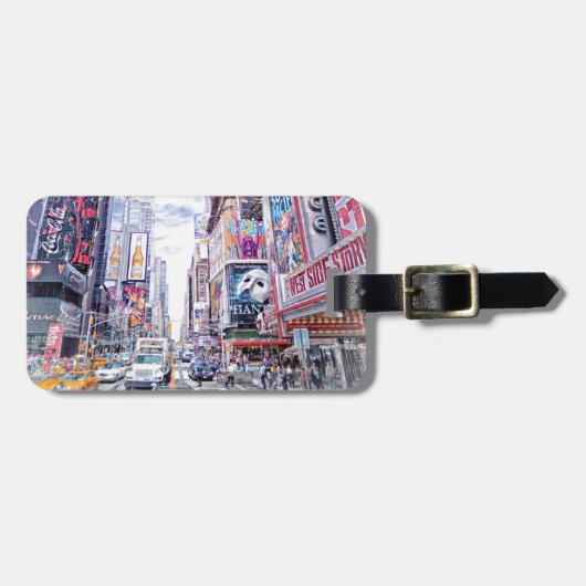ニューヨーク市NYCトラベルカスタマイズ可能な名前 ラゲッジタグ (正面横)