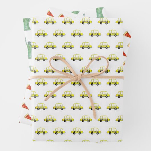 ニューヨーク市NYCピザタクシー自由主義像 ラッピングペーパーシート (インサイチュ)