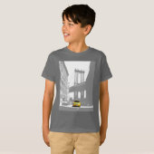 ニューヨーク市Nycブルックリンイエロータクシキッズボーイズ Tシャツ (正面フル)