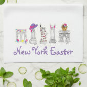 ニューヨーク市NYCランドマークイースターパレード キッチンタオル (折り畳み)