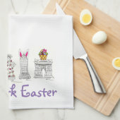 ニューヨーク市NYCランドマークイースターパレード キッチンタオル (四つ折り)