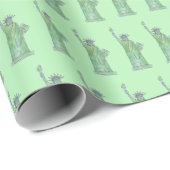 ニューヨーク市NYC緑の自由レディ像 ラッピングペーパー (ロールコーナー)