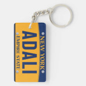 ニューヨーク帝国州のナンバープレートの芸術のカスタム キーホルダー (裏面)