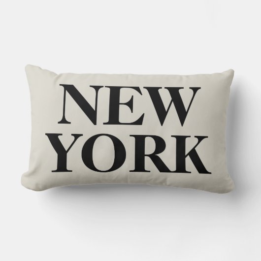 ニューヨーク文字装飾用クッション ランバークッション (正面)