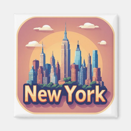 🗽 ニューヨーク旅行のお土産 思い出 マグネット (正面)