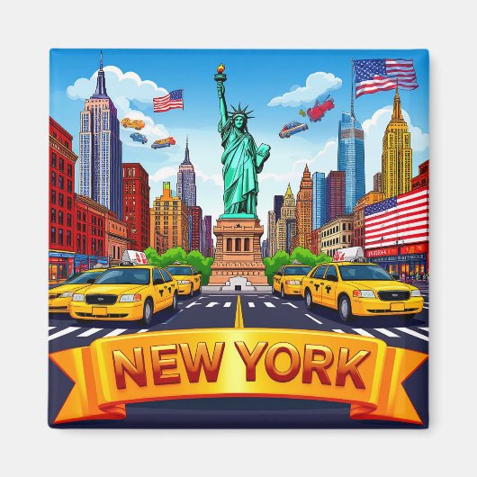 🧲 ニューヨーク旅行の思い出 NYC 🌎 マグネット (正面)