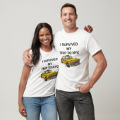 ニューヨーク旅行を生き延びたよ おもしろタクシー Tシャツ (ユニセックス)