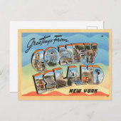 ニューヨーク旅行コニーアイランドからの挨拶 ポストカード (正面/裏面)