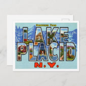 ニューヨーク旅行レイクプラシッドからの挨拶 ポストカード (正面/裏面)