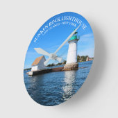 ニューヨーク時計サンケン・ロック・ライト・ハウス ラウンド壁時計 (傾斜)