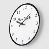 ニューヨーク時間 ラージ壁時計 (傾斜)