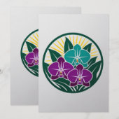 ニューヨーク植物園でのオーキッド・ナイト 招待状 (正面/裏面)