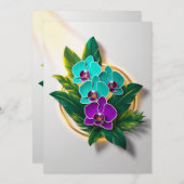 ニューヨーク植物園でのオーキッド・ナイト 招待状 (正面/裏面)