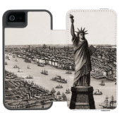 ニューヨーク港の自由の女神 INCIPIO iPhoneウォレットケース (フォリオ Open)