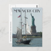 ニューヨーク港自由の女神 ポストカード (正面/裏面)