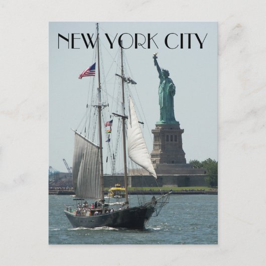 ニューヨーク港自由の女神 ポストカード (正面)